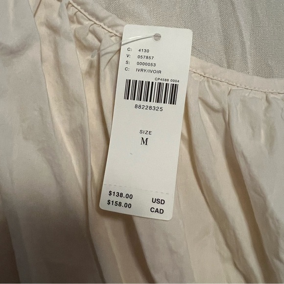 NWT Maeve by Anthropologie Pin-stuck Open Back Elegant Strapless White Dress M - Picture 5 of 13